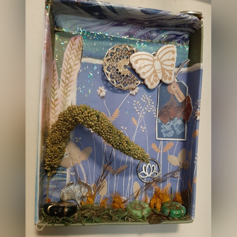 Handmade Upcycled Nature-Themed Shadow Box